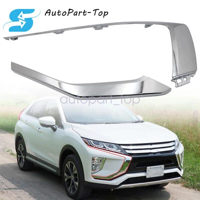 Right Front Bumper Chrome Molding Trim 2X For Mitsubishi Eclipse Cross 2018-2021 - Imagem 1 de 4