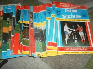 ENGLAND FULL INTERNATIONAL HOME PROGRAMMES FROM THE 1970s - Picture 1 of 1