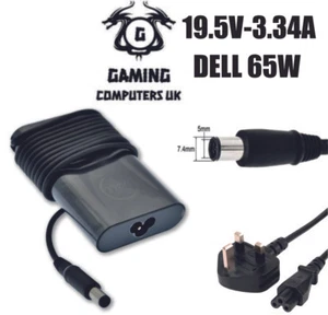 SUPERSCHNELLES DELL 65W 19,5 V 3,34A AC LAPTOP ADAPTER LADEGERÄT KOSTENLOSES NETZKABEL SCHNÄPPCHEN - Bild 1 von 1