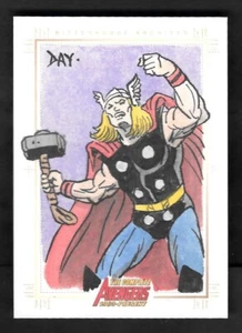 2006 Rittenhouse Complete Avengers Hand Drawn Colored SketchaFEX Thor Day - Picture 1 of 2