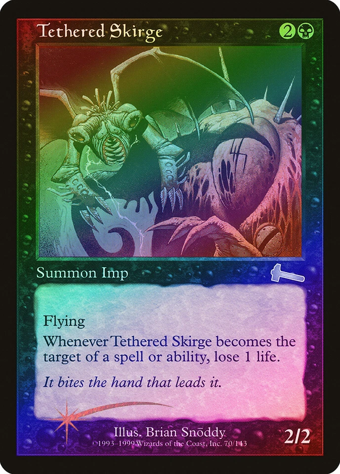 Tethered Skirge FOIL Urza's Legacy HEAVILY PLD Black Uncommon MTG CARD ABUGames - Image 1 of 1