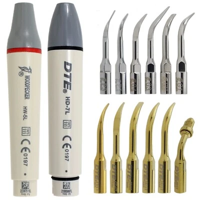 Woodpecker DTE Dental Ultrasonic Scaler LED Handpiece HW-5L HD-7L Piezo Tips GD1 - Image 1 of 4