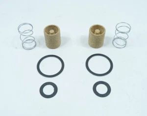 (Pair) Fuel Inlet Brass Bronze Filter Kit Springs & Seals Fits Holley Carburetor - Picture 1 of 3
