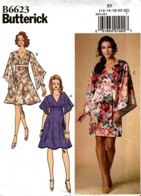 Butterick Sewing Pattern 6623 B6623 Dress Size 14-16-18-20-22 NEW - image 1 of 3