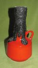 Roth Ebernhahn Fat Lava Keramik Vase Schwarz-Rot