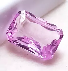14,60 Karat zertifizierter natürlicher Morganit rosa Saphir smaragd geschnitten loser Edelstein - Bild 1 von 5