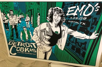 Detroit Cobras Rachel Nagy Rock Show  Dex Romweber Tim Doyle Austin Texas Art#65 - Image 1 of 3