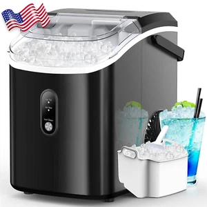 Nugget Ice Maker Countertop Portable Crushed Ice Machine Self Cleaning 34Lbs USA - Picture 1 of 12