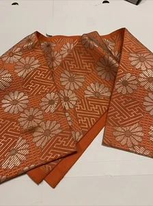 Kimono japonés HANHABA obi yukata obi.kaku obi.blanco naranja. - Imagen 1 de 3
