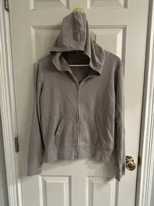Girls There Abouts Gray Front Zip Jacket With Attached Hood-Size 16 - Picture 1 of 10