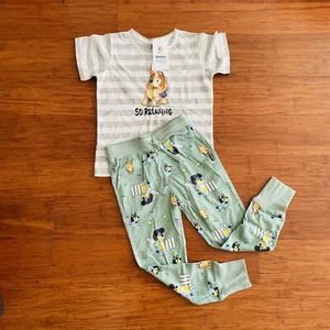 Bonds Bluey Bingo Bandit Dad Cricket T-Shirt Tee Pants Set BNWT Sz 7 - Bild 1 von 3