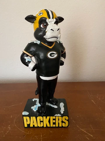 Green Bay Packers Cow Mascot Figurine Statue Resin 12" x 5" Cover