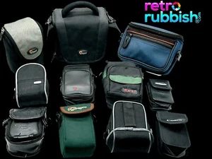 Lot étui de transport vintage rétro années 80 90 Y2K appareil photo digicam cuir nylon - Photo 1 sur 12