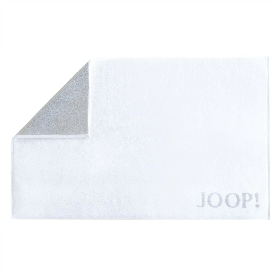 Joop Badteppich Basic 1600 Duschvorleger Badematte weiß Silber 67 Bad