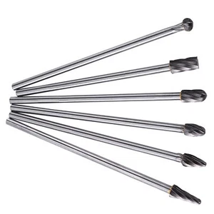 6pcs Tungsten Carbide Aluminum Files Burr Set 6mm Shank HEL - Picture 1 of 12