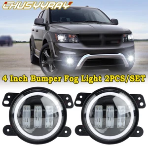 For DODGE JOURNEY 2010-2020 4"INCH Round LED Bumper Fog Lights DRL - Picture 1 of 15