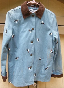 Abrigo Chaqueta Granero Diseño Perro Bailarín Bordado con Boston Terrier Talla S - Imagen 1 de 11