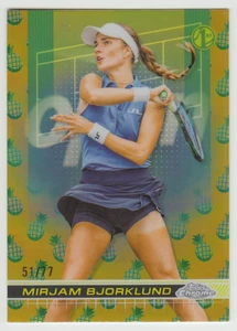 2024 Topps Chrome Tennis Mirjam Bjorklund #176 Pineapple Refractor /77 - Picture 1 of 2