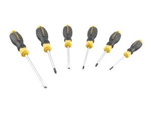 Stanley Cojín Agarre Screwdriver Juego 6 Piezas Mixto Punta Magnética STA016172 - Imagen 1 de 4