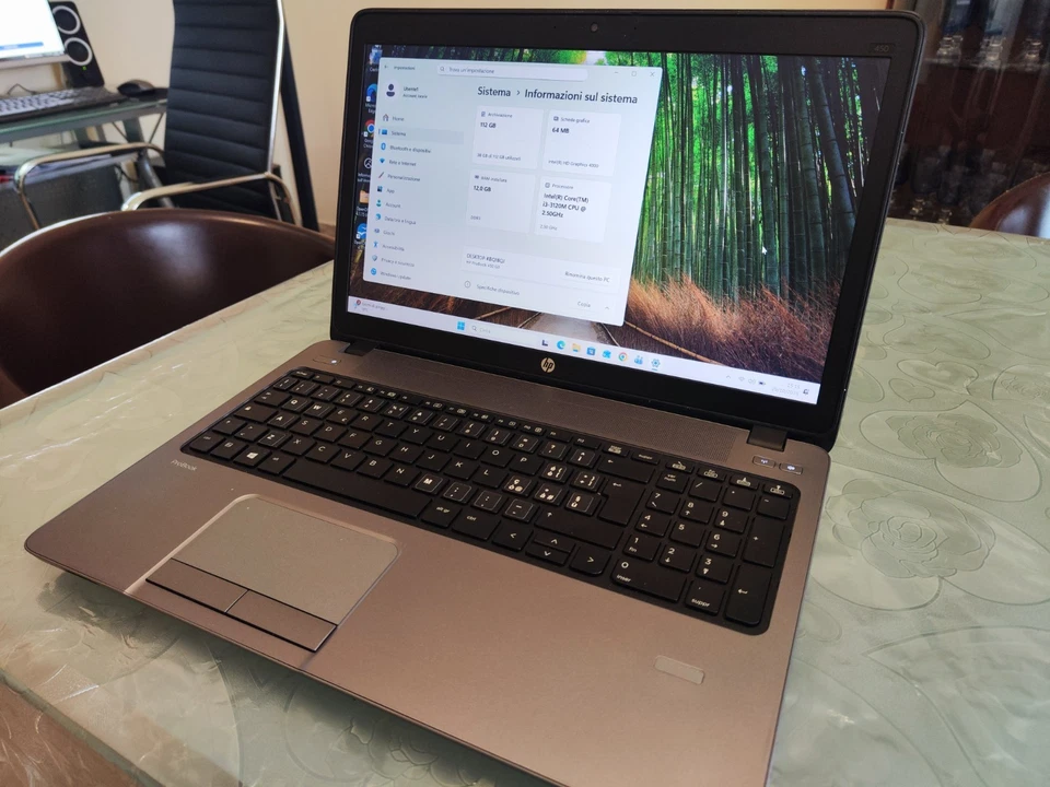 Notebook pc Portatile Hp Probook Intel i3 12Gb ram SSD 120GB Windows 11 +OpenOff - Immagine 1 di 4
