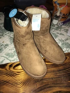 Primark Suede with Wool lined Inside Women's Size 8 Pullup Boots NEW - Picture 1 of 13