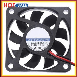 YD-2460 15SW DC 24V Cooler Fan 60x60mm 9 Blades Computer PC Cooling Fan - Afbeelding 1 van 8