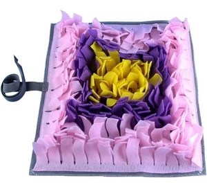 Pet Dog Food Cloth Snuffle Mat - Pink Purple Yellow - Picture 1 of 3
