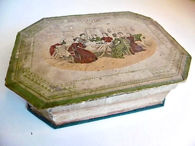 RARE DINETTE ANCIENNE EN PORCELAINE DANS SON COFFRET CARTON ÉPOQUE NAPOLÉON III - Photo 1/4