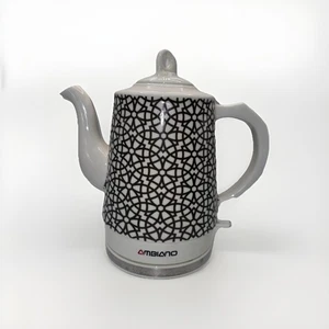 Ambiano Elektrischer Keramik Wasserkocher 1,6L Grau & Weiß Bunzlau Muster. Heats Up Works - Bild 1 von 6