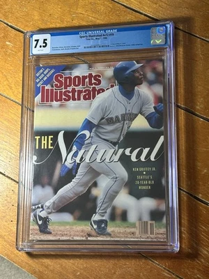 1990 年 Ken Griffey Jr. 体育画报摊首张封面 CGC 7.5(非 PSA) — 第 1/4 张图片