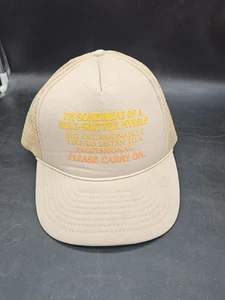 Bull S**t Listen to a Professional Hat Cap Trucker Cream Roped Comedy - Picture 1 of 8
