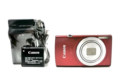 Canon IXY 200 PowerShot ELPH 185 Digital Camera 20MP Red Japan [Excellent] #04 - Image 1 of 4