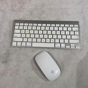 Apple Bluetooth Wireless Keyboard Model A1314 with Mouse - Picture 1 of 7