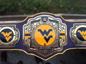 West Virginia Mountaineers Legacy Title Championship Belt Adult Size 4mm Repli - Picture 1 of 6