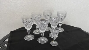 Czech VTG Vintage Cut Crystal Bohemian Glass Cordial Set 6 Glasses Prague 1994 - Picture 1 of 16