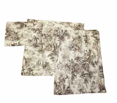 JUEGO DE 4 PIEZAS fundas de almohada PAMELA KLINE Traditions Black Toile Foto 1 de 4