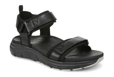 Sandalia Vionic Walk Max Wanderer negra con correa de 3 puntos para hombre tallas EE. UU. 9-13 ¡¡NUEVA!!! Foto 1 de 4