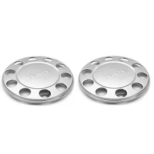 Radzierblenden 22,5" passend für MAN Lkw & Bus aus Edelstahl Radklappen 2 Stk. - Picture 1 of 3