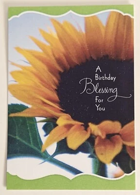 A Birthday Blessing Greeting Card (+ Envelope 5x7")./ Sunflower  Foto 1 de 4
