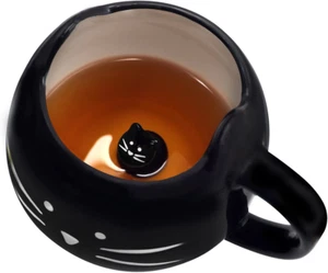 Cute Ceramic Cat Coffee Mug 12 Oz Cat Lovers Kitty Tea Mugs Gifts for Women Girl - Picture 1 of 6