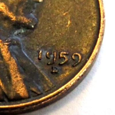 Error 1959 (D) - "19159"? - One Cent Rare Collectible Coin Lincoln Penny - Image 1 of 4