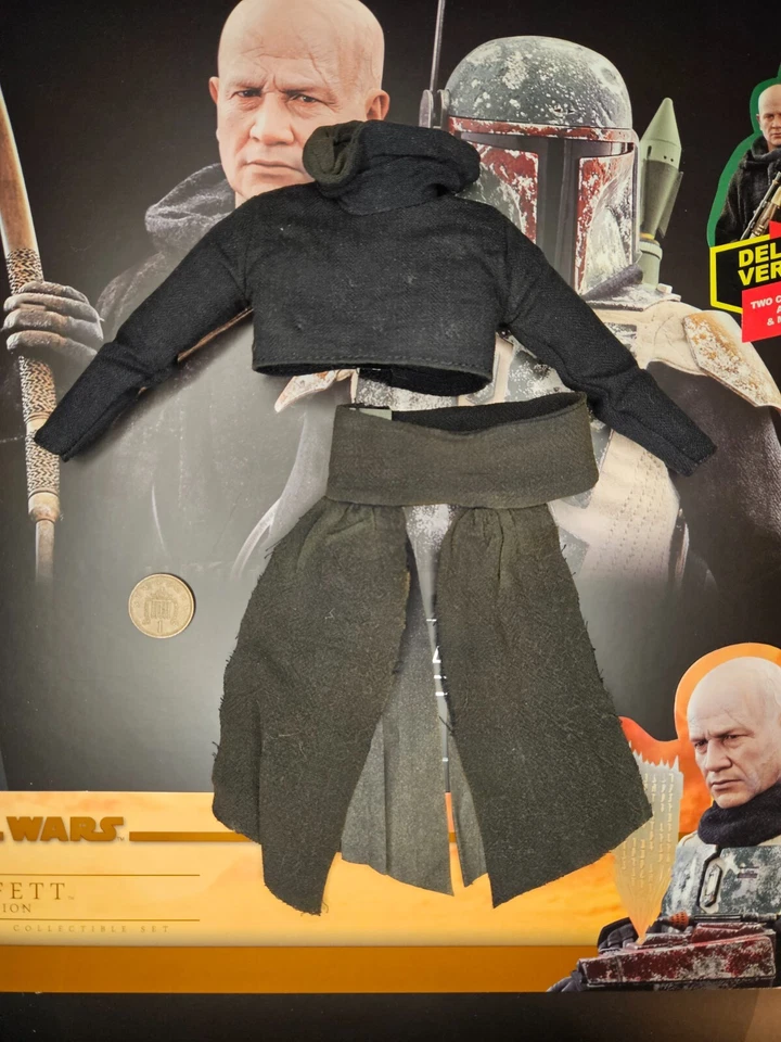 Hot Toys Star Wars Boba Fett DELUXE TMS2BF Black Clothing loose 1/6th scale - Image 1 of 1