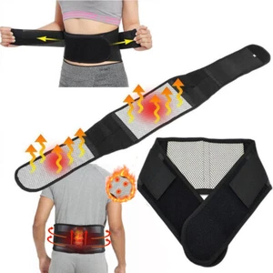 Magnetic Therapy Back Support Brace Lumbar Waist Belt Self Heating Pain Relief - Picture 1 of 15