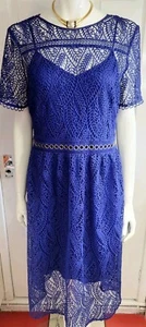 BIBA Lacey Purple Dress Size UK 14. - Picture 1 of 10