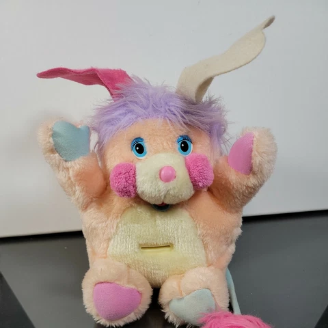 Vintage 1986 POPPLES Penny Popple plush bank stuffed animal w/ stopper Cover