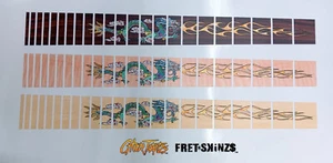 Green Dragon Fret*Skinzs Guitar inlay sticker decal - Faux Woods - Right Guitar - Picture 1 of 13