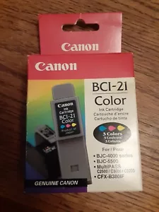 Canon BCI-21 Color Ink Genuine Cartridge Sealed Unopened - Picture 1 of 1