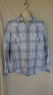INC Mens Button Down Wings Crested Shirt  Size Large BUDDAH / NEPAL PATCHES - Image 1 of 4