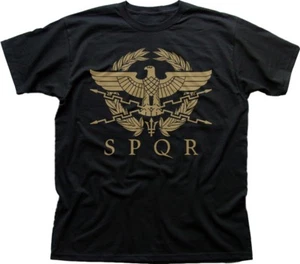 SPQR Roman Gladiator Imperial Golden Eagle Army printed t-shirt OZ9183 - Picture 1 of 2