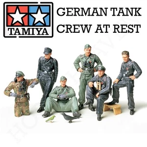 Tamiya 1/35 German Tank Crew At Rest Model Kit Fast Shipping 35201 - Picture 1 of 4